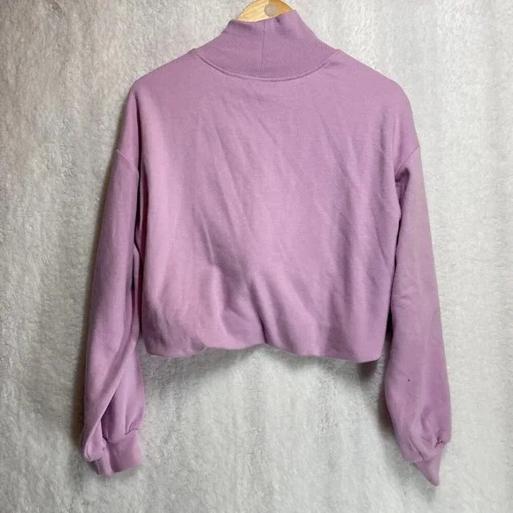 Anthropologie Cropped Sweater Pilcro Funnel Neck Bubble Hem Pullover NWT XS - Picture 11 of 12
